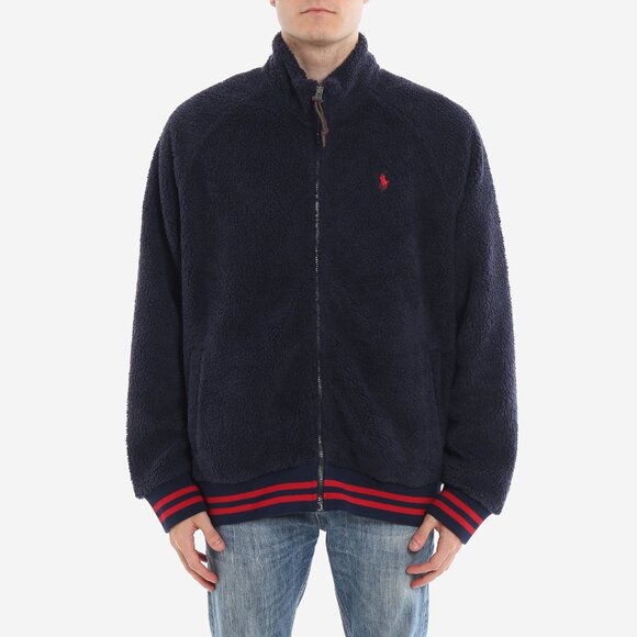 Polo Ralph Lauren Retro Full Zip Sherpa Deep Pile Jacket Track Talon 2XL - Picture 2 of 7